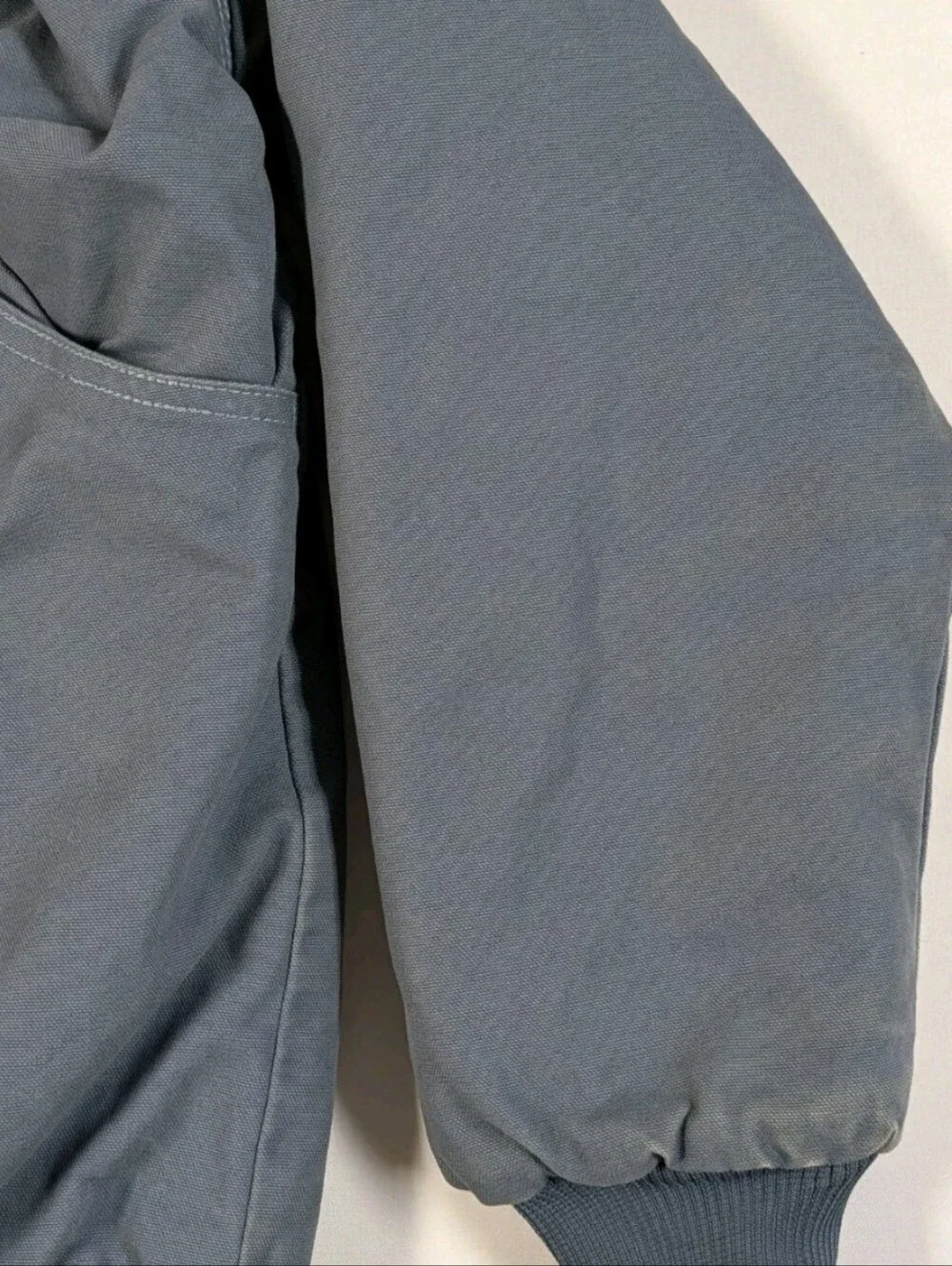 Berne Workwear Youth XL 18-20 Hooded Jacket Blue Quilted Canvas BHJ61SLB